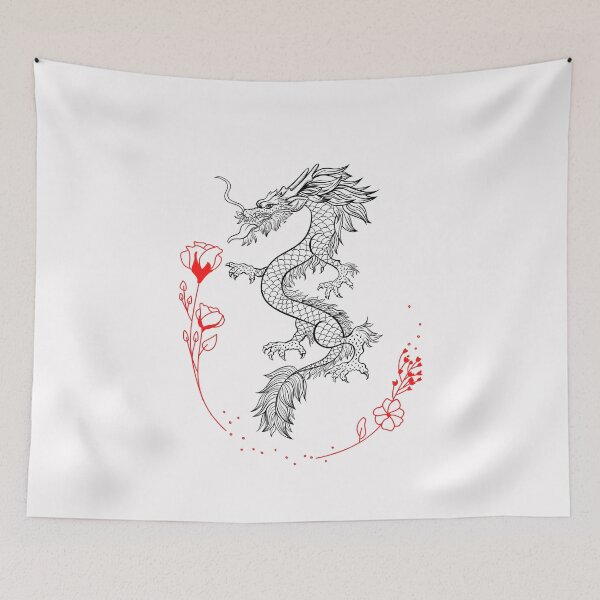 Item preview, Dragon red flower designed and sold by LamisArts ID (71).