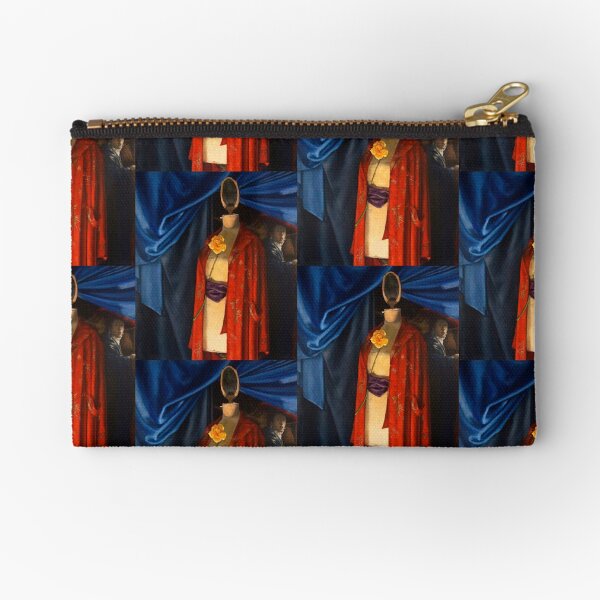 Red Gown on Mannequin by Adelaide Artist Avril Thomas Zipper Pouch