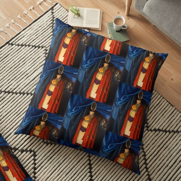 Red Gown on Mannequin by Adelaide Artist Avril Thomas Floor Pillow