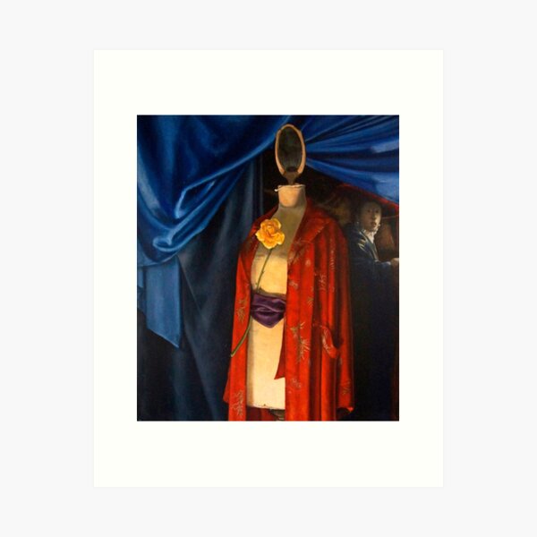 Red Gown on Mannequin by Adelaide Artist Avril Thomas Art Print