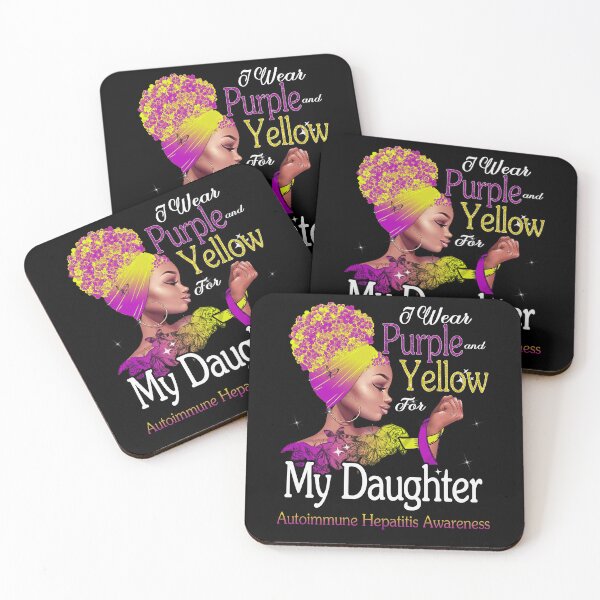 Item preview, Autoimmune Hepatitis Awareness Black Girl I Wear Purple And Yellow For My Daughter designed and sold by tenjun16.
