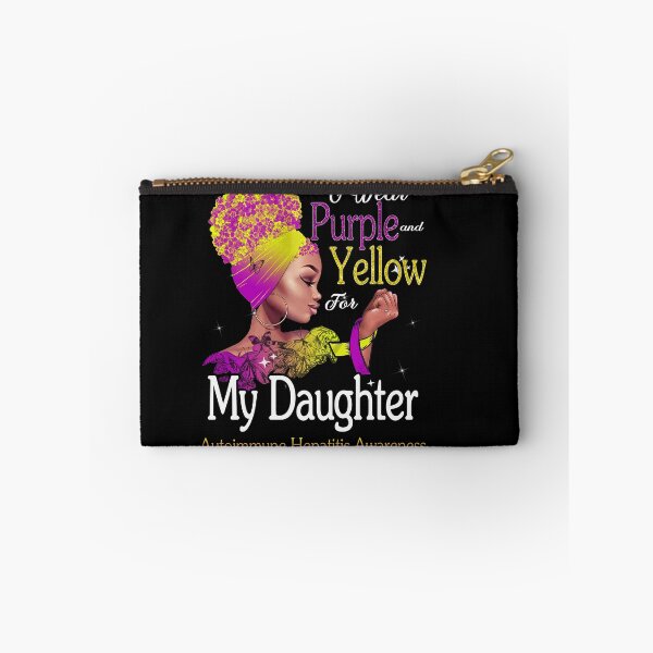 Item preview, Autoimmune Hepatitis Awareness Black Girl I Wear Purple And Yellow For My Daughter designed and sold by tenjun16.