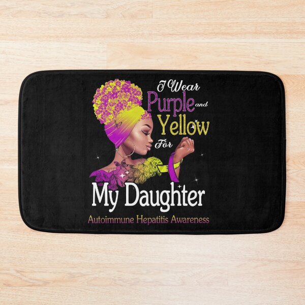 Item preview, Autoimmune Hepatitis Awareness Black Girl I Wear Purple And Yellow For My Daughter designed and sold by tenjun16.