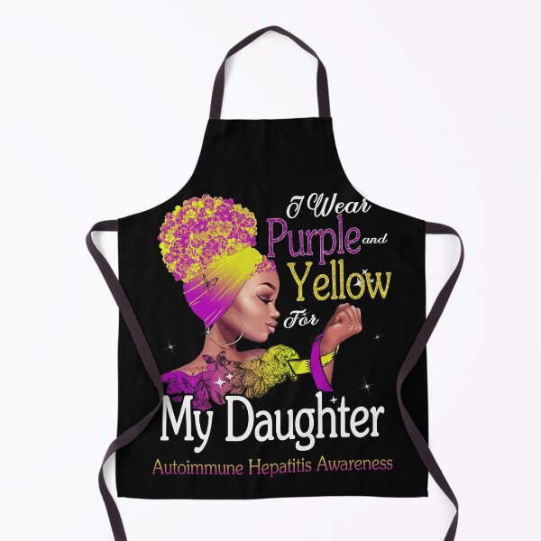 Item preview, Autoimmune Hepatitis Awareness Black Girl I Wear Purple And Yellow For My Daughter designed and sold by tenjun16.