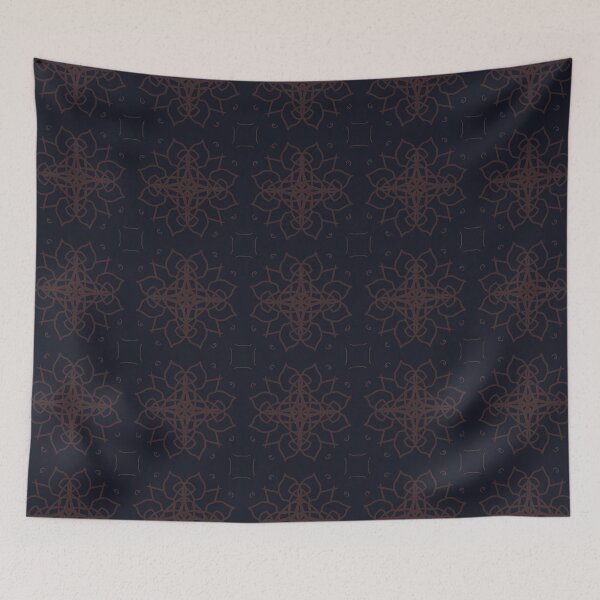 Item preview, Flowers inspired pattern with minimalistic lineart designed and sold by Shape-And-Color.