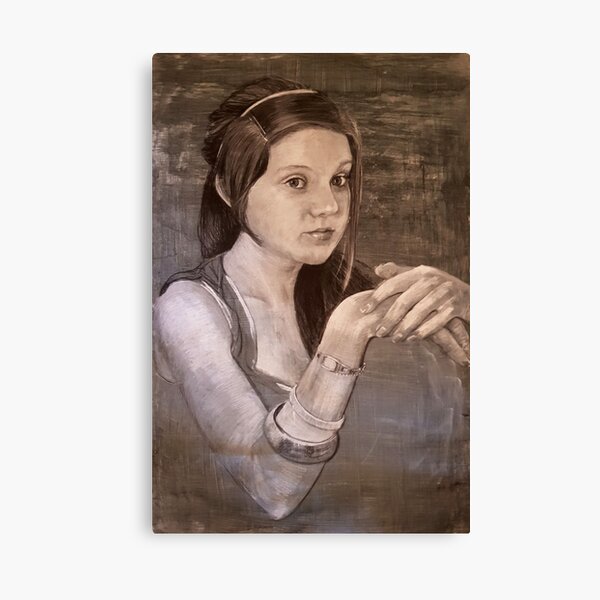 Drawing of a girl by Adelaide Artist Avril Thomas Canvas Print