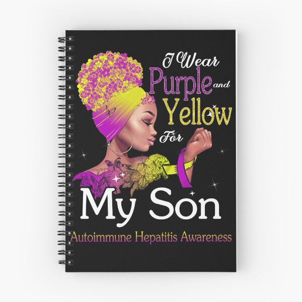 Item preview, Autoimmune Hepatitis Awareness Black Girl I Wear Purple And Yellow For My Son designed and sold by tenjun16.
