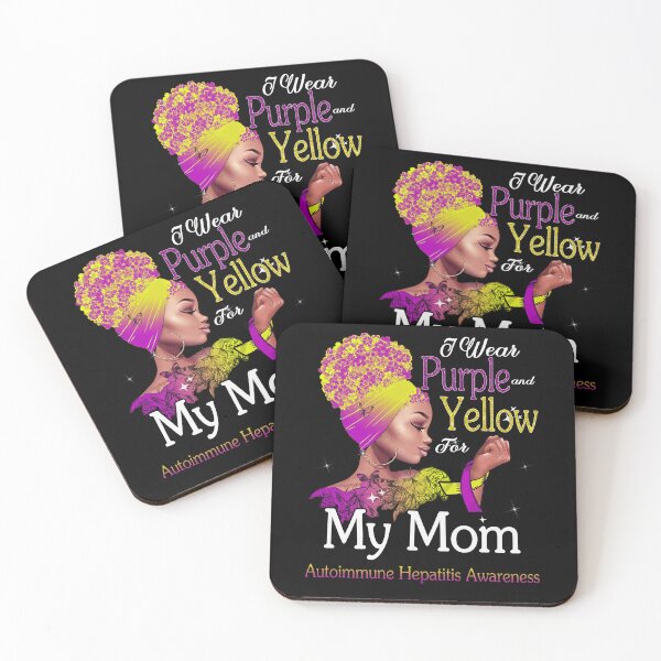 Item preview, Autoimmune Hepatitis Awareness Black Girl I Wear Purple And Yellow For My Mom designed and sold by tenjun16.