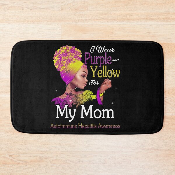 Item preview, Autoimmune Hepatitis Awareness Black Girl I Wear Purple And Yellow For My Mom designed and sold by tenjun16.