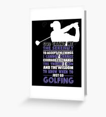 GOLF CLUB OLD MAN T SHIRT Greeting Card