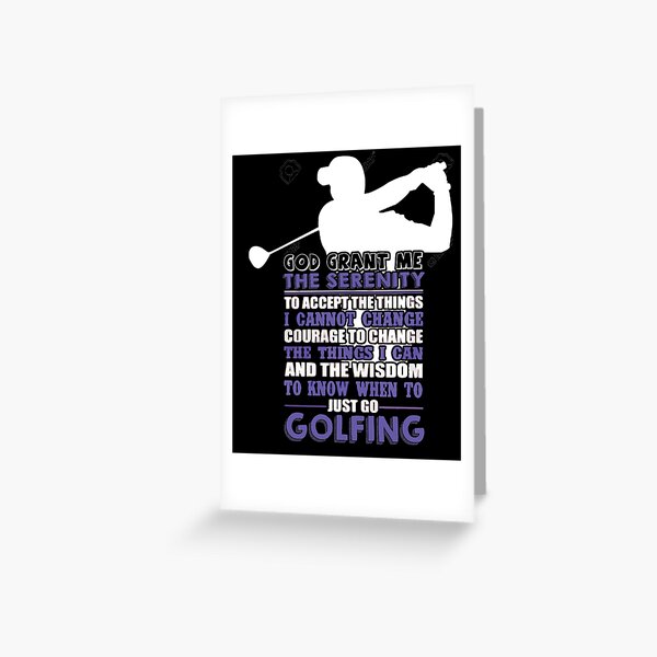 GOLF CLUB OLD MAN T SHIRT Greeting Card