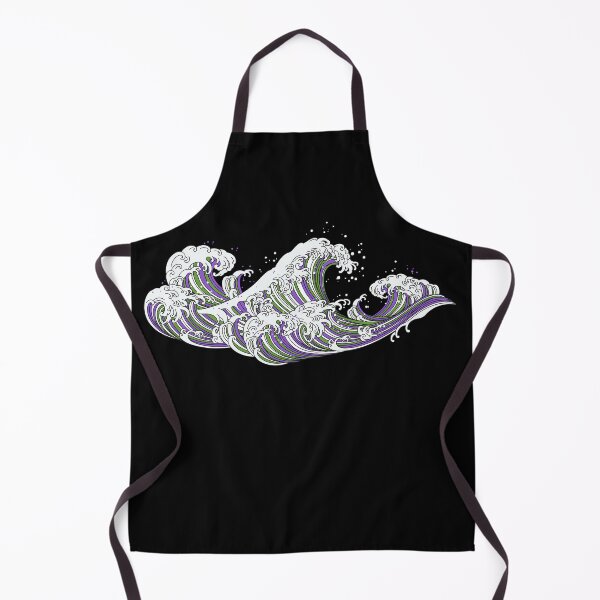 Item preview, Long Japanese Waves Gender Queer. Genderqueer Pride designed and sold by Subtle Pride Shop.