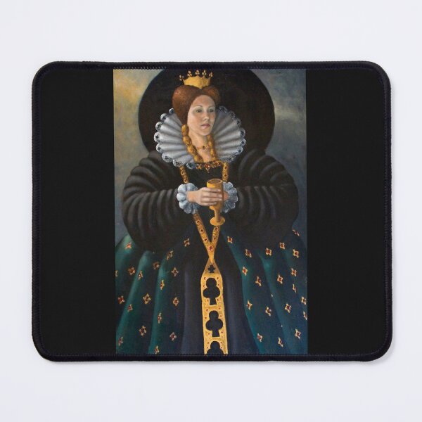 Item preview, Queen of Clubs Oil painting by Avril Thomas - Adelaide Artist designed and sold by AvrilThomasart.