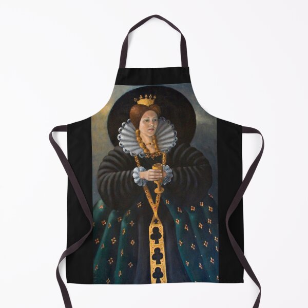 Item preview, Queen of Clubs Oil painting by Avril Thomas - Adelaide Artist designed and sold by AvrilThomasart.