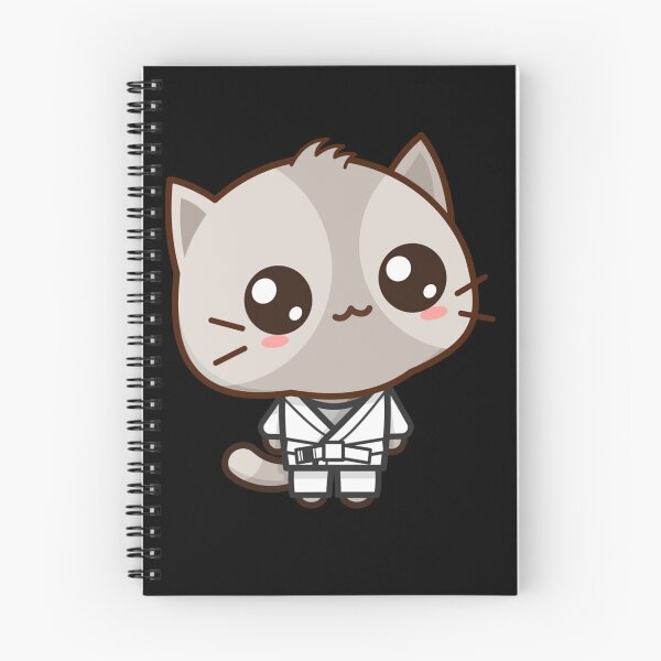 Item preview, BJJ Brazilian jiu jitsu white belt kawaii cat designed and sold by NaomiTankersly.