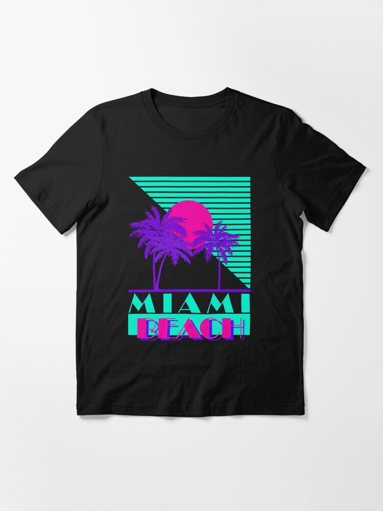 “Miami Beach 80s Retro Logo” T-shirt for Sale by Kolsab | Redbubble