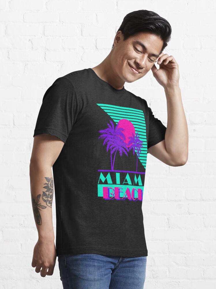 “Miami Beach 80s Retro Logo” T-shirt for Sale by Kolsab | Redbubble