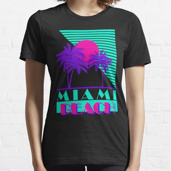 Miami Beach 80s Retro Logo Essential T-Shirt