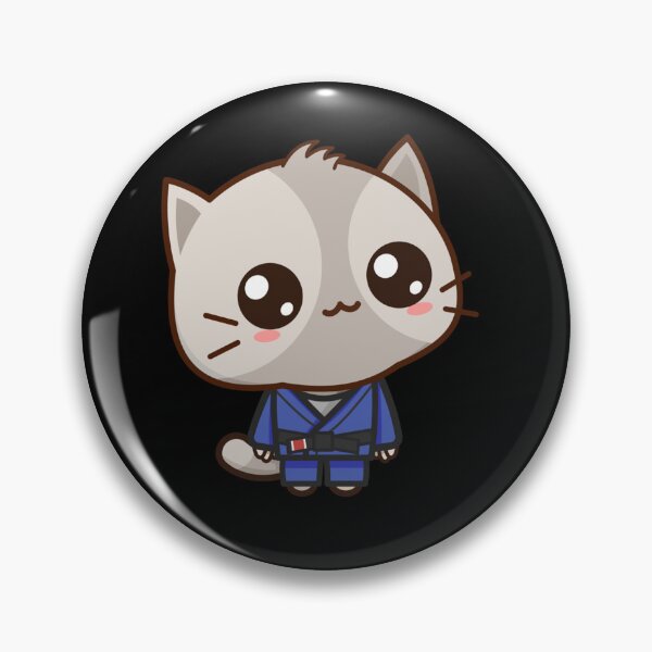 Item preview, Brazilian Jiu Jitsu Black Belt Combat Sport Cute Kawaii Cat designed and sold by NaomiTankersly.