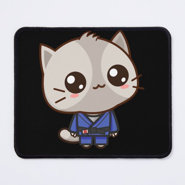 Item preview, Brazilian Jiu Jitsu Black Belt Combat Sport Cute Kawaii Cat designed and sold by NaomiTankersly.