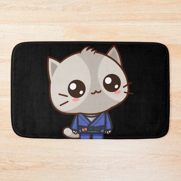 Item preview, Brazilian Jiu Jitsu Black Belt Combat Sport Cute Kawaii Cat designed and sold by NaomiTankersly.
