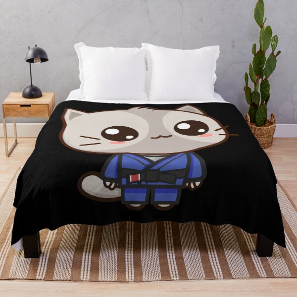 Item preview, Brazilian Jiu Jitsu Black Belt Combat Sport Cute Kawaii Cat designed and sold by NaomiTankersly.