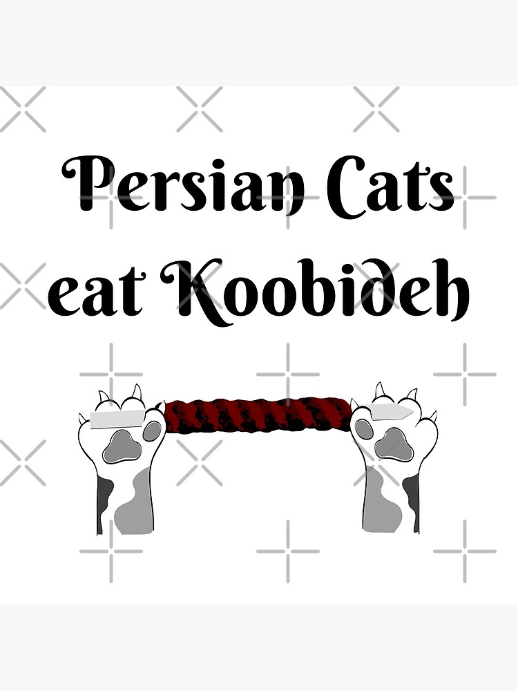 "Persian Cats eat Koobideh Persian art" Poster for Sale by Elbenj