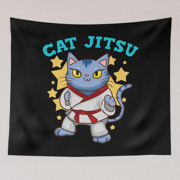 Item preview, Cat Jutsu MMA Mixed Martial Arts Karate Taekwondo Judo designed and sold by NaomiTankersly.