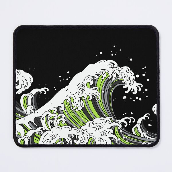 Item preview, Long Japanese Waves. Agender Pride designed and sold by Subtle Pride Shop.