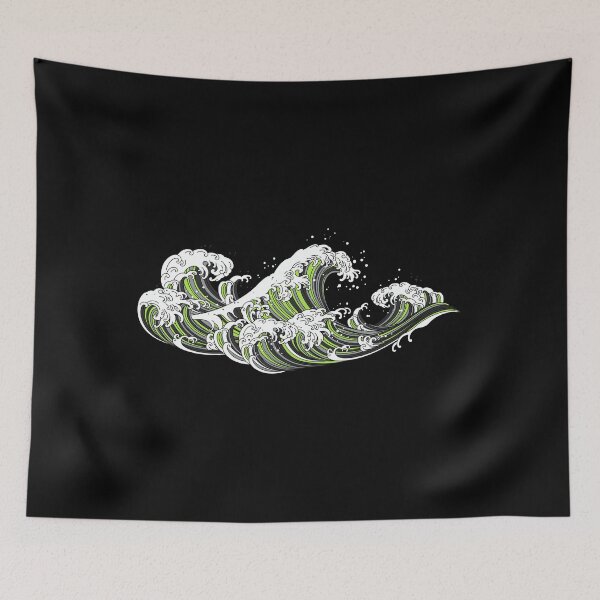 Item preview, Long Japanese Waves. Agender Pride designed and sold by Subtle Pride Shop.