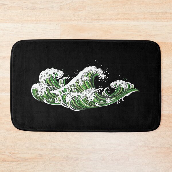 Item preview, Long Japanese Waves Aro. Aromantic Pride designed and sold by Subtle Pride Shop.
