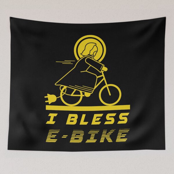 Item preview, Bless E-Bike Jesus Christ E-Bike Ebike Bike Cycling designed and sold by NaomiTankersly.
