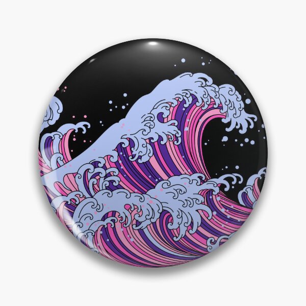 Item preview, Long Japanese Waves Omni Sexual. Omnisexual Pride designed and sold by Subtle Pride Shop.