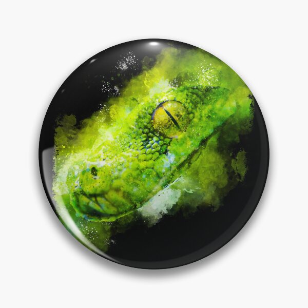Item preview, Green Tree Python Watercolor designed and sold by KemeDesign.
