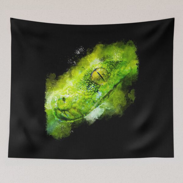 Item preview, Green Tree Python Watercolor designed and sold by KemeDesign.
