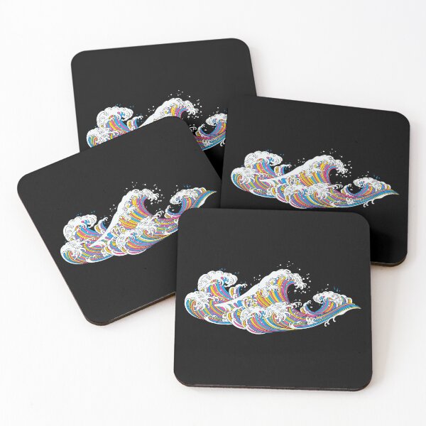 Item preview, Long Japanese Waves Pan. Pansexual Pride designed and sold by Subtle Pride Shop.