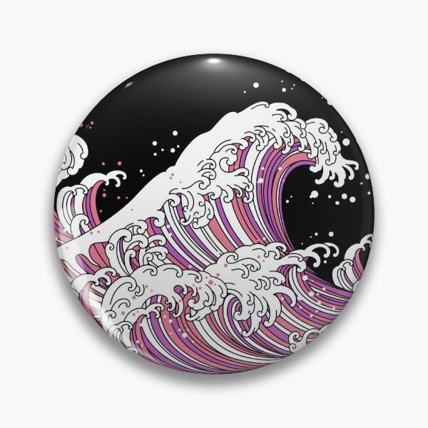 Item preview, Long Japanese Waves. Sapphic Pride designed and sold by Subtle Pride Shop.