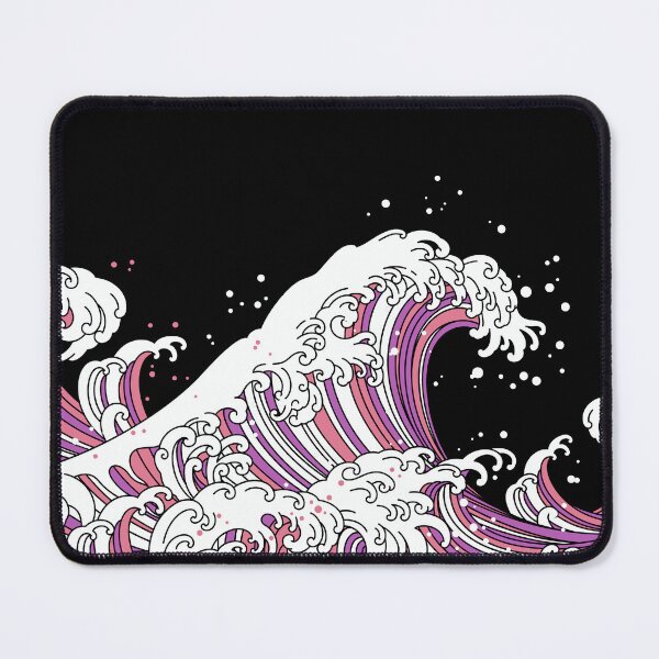 Item preview, Long Japanese Waves. Sapphic Pride designed and sold by Subtle Pride Shop.