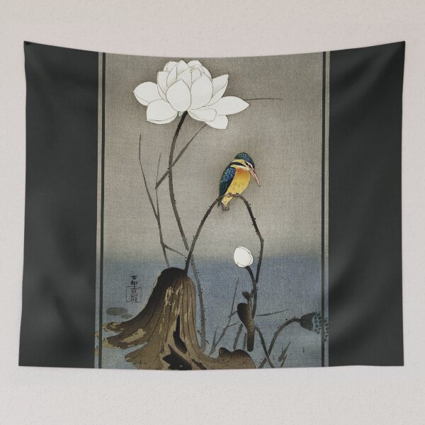 Item preview, Kingfisher with Lotus Flower by Ohara Koson designed and sold by DragonXX.