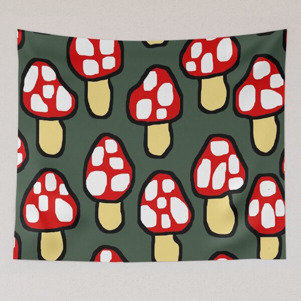 Item preview, Cute Abstract Forest Mushroom Pattern designed and sold by Deutschic.
