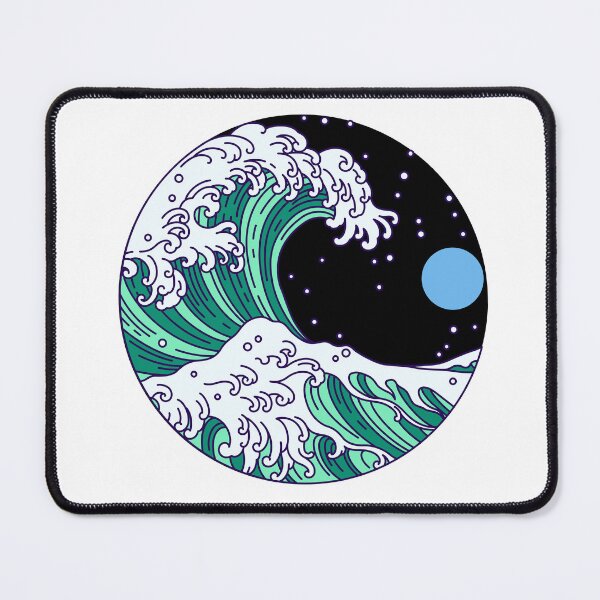 Item preview, Circular Japanese Wave Vincian Male. Gay Men Pride designed and sold by Subtle Pride Shop.