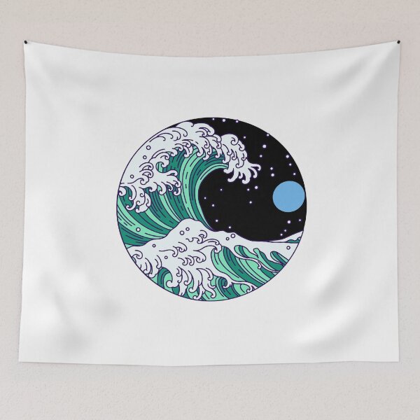 Item preview, Circular Japanese Wave Vincian Male. Gay Men Pride designed and sold by Subtle Pride Shop.