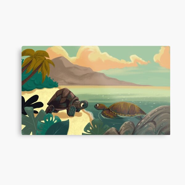 The Tortoise and The Turtle Metal Print