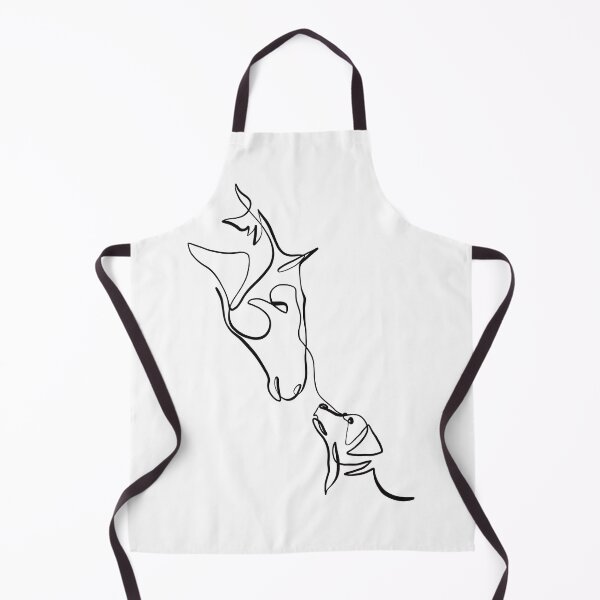 Item preview, Horse and Dog One Line Drawing Art Print designed and sold by Zetsmo.