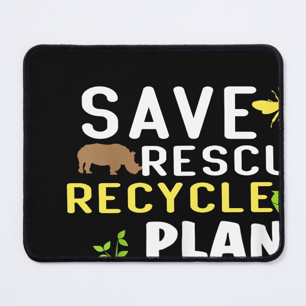 Item preview, Save Bees Rescue Animals Recycle Plastic Earth Day Planet designed and sold by designreb.