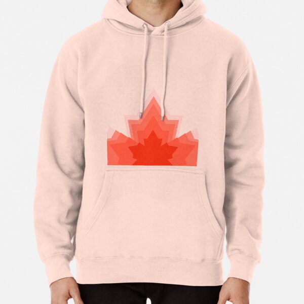 Shop4Ever Men's Canada Red Leaf Canadian Flag Hooded Sweatshirt Hoodie  Large Navy 