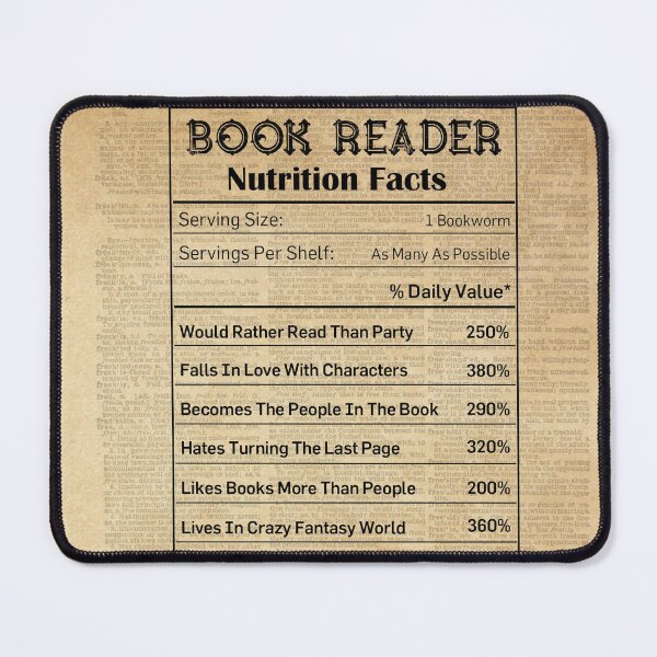 Item preview, Book Reader Nutrition Facts designed and sold by Taketha084.