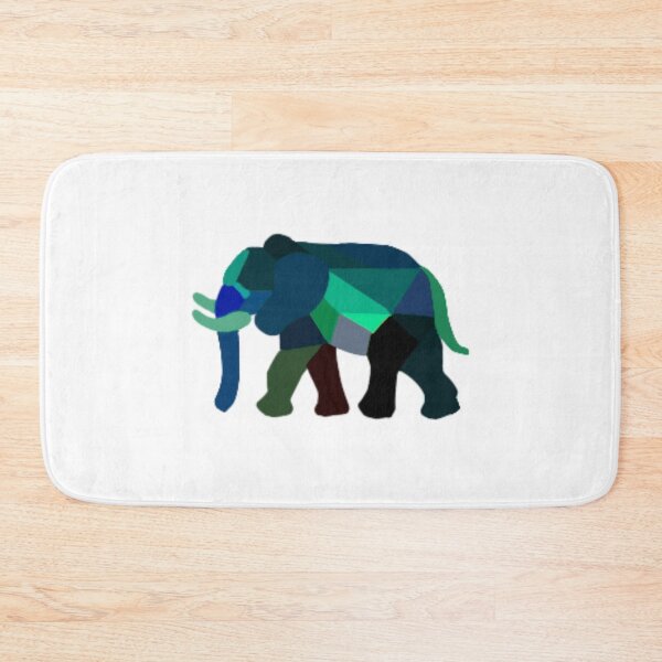 Item preview, Geometric Elephant Greens designed and sold by doodle-mittens.