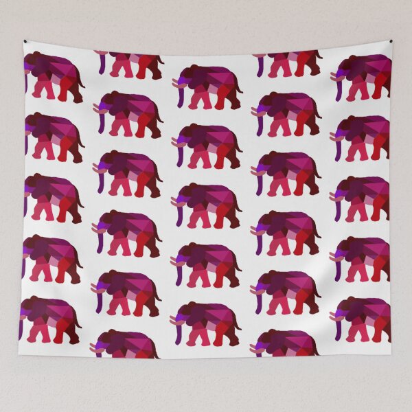Item preview, Geometric Elephant Magentas  designed and sold by doodle-mittens.