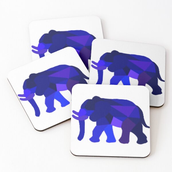 Item preview, Geometric Elephant Blues  designed and sold by doodle-mittens.
